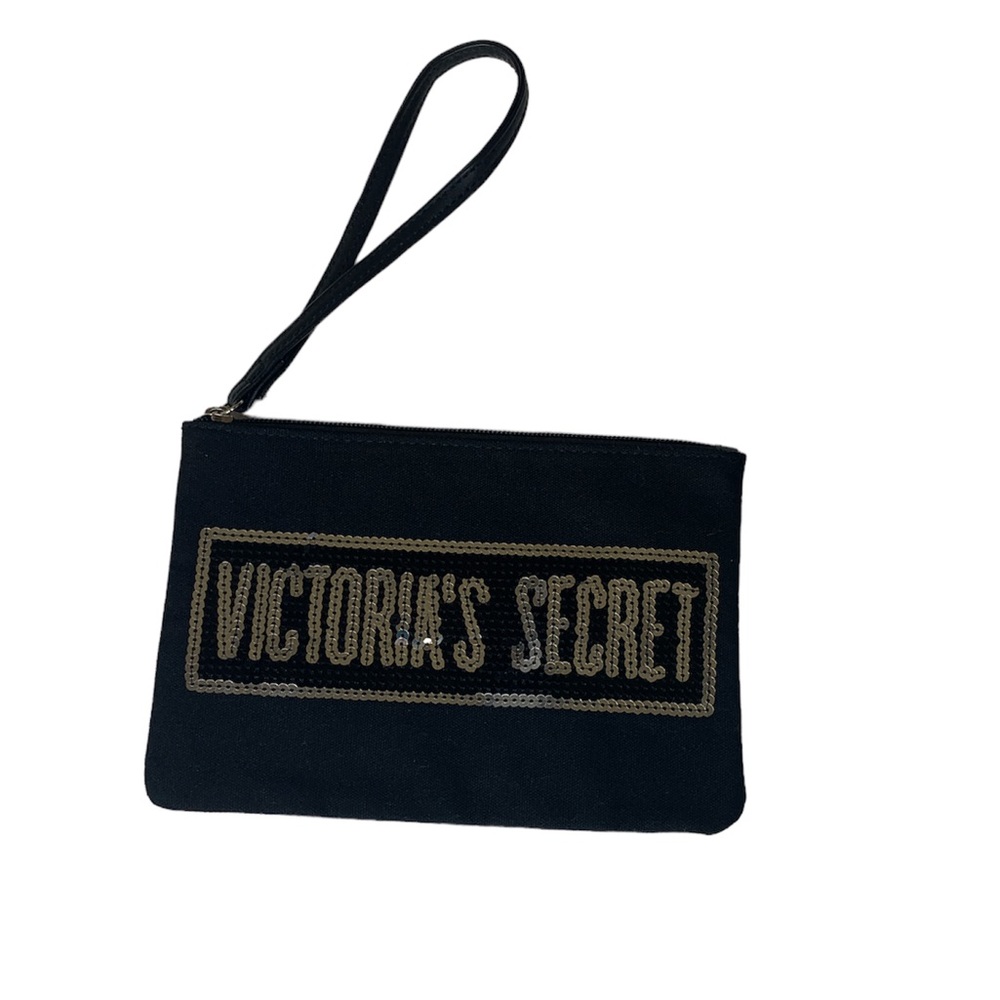 VICTORIA’S SECRET Wristlet/Makeup Bag With Sequins “VICTORIA’S SECRET” Logo